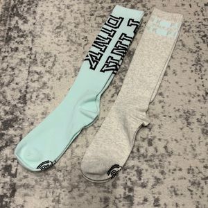 Pink knee high socks